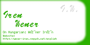 iren wener business card